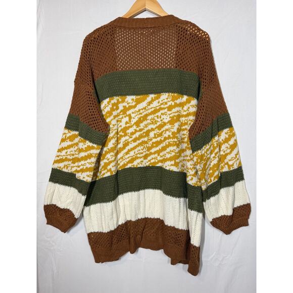 NEW Umgee Long Cardigan Sweater Womens Size Medium Oversized Open Front - Picture 5 of 11